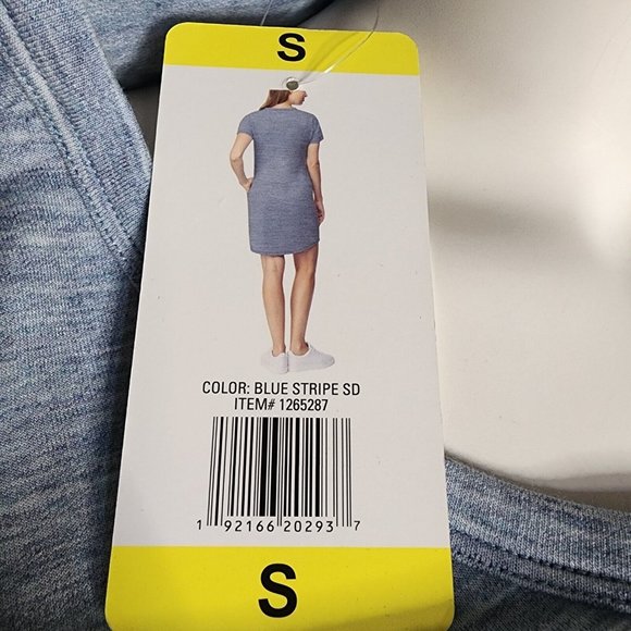 NWT 32 DEGREES COOL Solid Blue Fleece Lined Pullover Dress Womens Size S Small - Picture 6 of 8